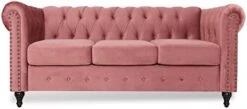 DRNCURN Chesterfield Sofa With Nail-Head For Living Room Office Sofa Set Modern Fabric Sofa Accent Tufted Chairs For Living Room -Safavieh Furniture 31RzESa2hIL. AC