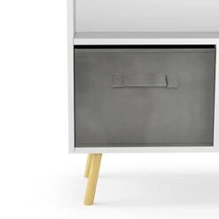 QVUUOU Kids Bookcase With Collapsible Fabric Drawers, Children's Book Display, Toy Storage Cabinet Organizer -Safavieh Furniture 31S3qP6jWaL