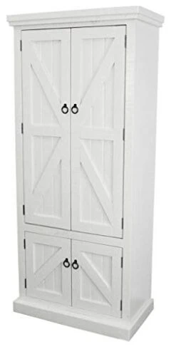 American Heartland Rustic Double Door Pantry, Bright White