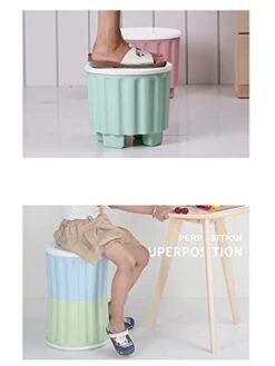 SXNBH Stackable Stool Multifunction Creative Storage Chair Fashion Home Decoration (Color : Black-JoJo's Bizarre Adventure1) 14 SXNBH Stackable Stool Multifunction Creative Storage Chair Fashion Home Decoration (Color : Black-JoJo's Bizarre Adventure1) -Safavieh Furniture 31SkuKkhSAL