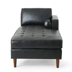 Christopher Knight Home Malinta Chaise Lounge, Pine, Midnight Black + Espresso -Safavieh Furniture 31SlrtnEN3L