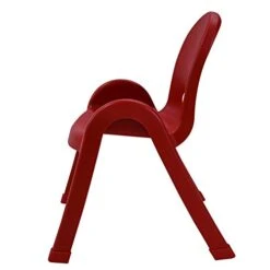 Children's Factory-AB7711PR Angeles Value Stack Kids Chair, Preschool/Daycare/Playroom Furniture, Flexible Seating Classroom Furniture For Toddlers, Red, 11" -Safavieh Furniture 31TLQ6dB9VL