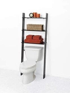 Zenna Home Leaning Wood Ladder-Style Bathroom Spacesaver Storage Shelves, Espresso 11 Zenna Home Leaning Wood Ladder-Style Bathroom Spacesaver Storage Shelves, Espresso -Safavieh Furniture 31TOmT2s9HL