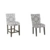 HomePop Upholstered Counter Height Barstool, 24-Inch, Suri Blue & Parsons Classic Upholstered Accent Dining Chair, Set Of 2, Suri Blue