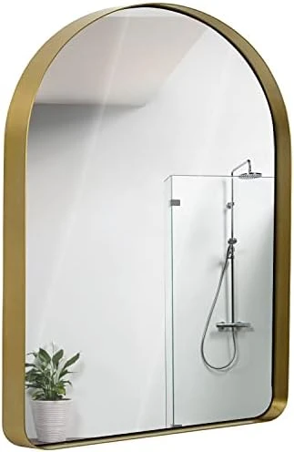 Hamilton Hills 18x48 Inch Metal Black Frame Mirror For Bathroom | Brushed Rectangular Tall Rounded Corner Vanity | 2" Deep Set Design Wall Mirrors Decorative | Hangs Horizontal And Vertical 7 Hamilton Hills 18x48 Inch Metal Black Frame Mirror For Bathroom | Brushed Rectangular Tall Rounded Corner Vanity | 2" Deep Set Design Wall Mirrors Decorative | Hangs Horizontal And Vertical - Image 7