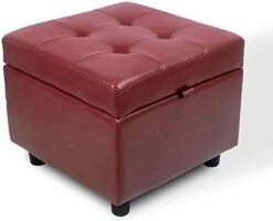 H&B Luxuries Tufted Leather Square Flip Top Storage Ottoman Cube Foot Rest (Black) 27 H&B Luxuries Tufted Leather Square Flip Top Storage Ottoman Cube Foot Rest (Black) -Safavieh Furniture 31TrLITJRhL. AC