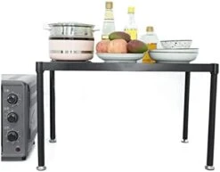 LUCBEI Microwave Oven Rack Black Carbon Steel Storage Rack Kitchen Countertop Pot Rack Storage Rack Microwave Oven Storage Rack Single Layer Storage Rack Kitchen Storage Rack -Safavieh Furniture 31U3OLT9TSL. AC