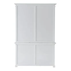 NovaSolo Halifax Mahogany Solid Wood Buffet Hutch Unit With 8 Shelves In White -Safavieh Furniture 31U8vxYJJpL