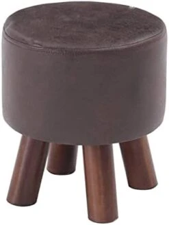 Upholstered Footstool, Pouf Chair Multifunctional Changing Shoe Stool With Wooden Leg For Bedroom, Living Room, Office,S3 (S2) High Capacity -Safavieh Furniture 31UDA3kyRL. AC