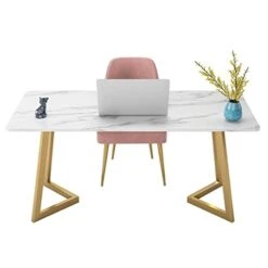 ZGJHFF Marble Computer Desk Desk Bedroom Desktop Desk Office Home Table And Chairs