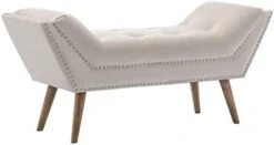 Guyou Tufted Storage Bench For Bedroom End Of Bed With Arms, Velvet Armed Entryway Bench With Storage Upholstered 51” Ottoman Bench With Nailed Trim For Window Seat Foyer Living Room (Black) -Safavieh Furniture 31UOB4n iL. AC