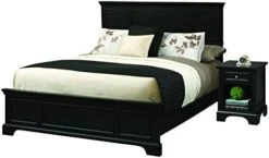 Bedford Queen Bed Headboard, Footboard, Rails And Matching Wood Panel Bed Chest And Nightstand Set In Black 17 Bedford Queen Bed Headboard, Footboard, Rails And Matching Wood Panel Bed Chest And Nightstand Set In Black -Safavieh Furniture 31UYPxjulyL. AC