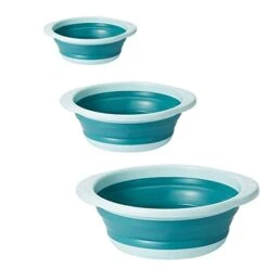 NFEGSIYA Folding Basin 3 Size Plastic Folding Basins Portable Wash Basins Folding Laundry Tub Bathroom Kitchen AccessoriesTravel Folding Wash Basin (Color : 3pcs)