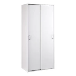 2 Sliding Doors, White Wardrobe