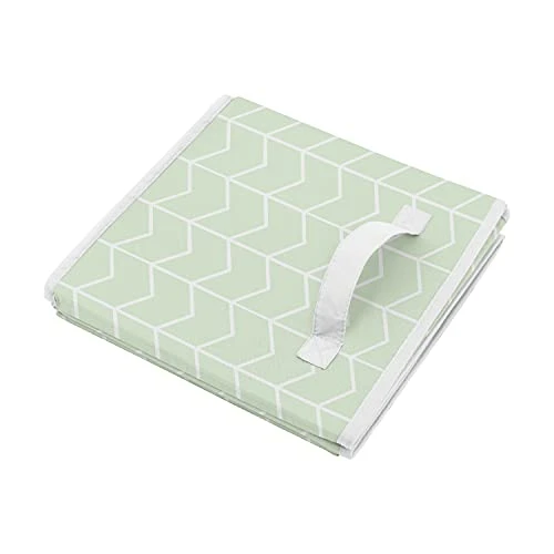 Sweet Jojo Designs Mint Chevron Arrow Boy Or Girl Small Fabric Toy Bin Storage Box Chest For Baby Nursery Or Kids Room - Gender Neutral Green And White For The Watercolor Elephant Safari Collection 2 Sweet Jojo Designs Mint Chevron Arrow Boy Or Girl Small Fabric Toy Bin Storage Box Chest For Baby Nursery Or Kids Room - Gender Neutral Green And White For The Watercolor Elephant Safari Collection - Image 2