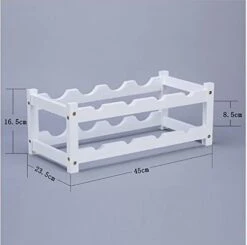 Kework 8 Bottles Wine Rack, 2 Tier Bamboo Wine Display Rack, Tabletop Wine Rack, Desktop Countertop Free Standing Wine Storage Shelf (8-Bottle & White) 8 Kework 8 Bottles Wine Rack, 2 Tier Bamboo Wine Display Rack, Tabletop Wine Rack, Desktop Countertop Free Standing Wine Storage Shelf (8-Bottle & White) -Safavieh Furniture 31VwrmBZZcS