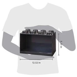 Room Copenhagen Lego Brick Set With 4-Stud And 8-Stud Box Shelves, Black -Safavieh Furniture 31W1mHswh6L