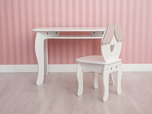 Woodandhearts Montessori Toddler Table And Chair Set Wooden White Angel Toddler Chair And Puzzle Table Gift For 1 Year Old Waldorf Handmade Furniture 2 Woodandhearts Montessori Toddler Table And Chair Set Wooden White Angel Toddler Chair And Puzzle Table Gift For 1 Year Old Waldorf Handmade Furniture - Image 2