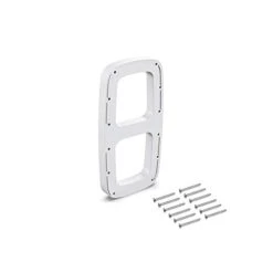 Emuca - Lateral Assembly Supplement For Pull Down Hanging Rail, White Colour, Set Of 2