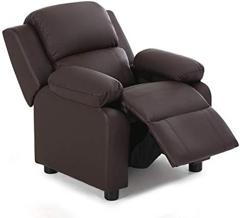 HONEY JOY Kids Recliner, 2-in-1 Toddler Lounge Chair With Armrest Storage, Adjustable Footrest & Headrest, Child-Size Kids Recliner Chair For Boys Girls 3+ Age Group (Gray) 7 HONEY JOY Kids Recliner, 2-in-1 Toddler Lounge Chair With Armrest Storage, Adjustable Footrest & Headrest, Child-Size Kids Recliner Chair For Boys Girls 3+ Age Group (Gray) - Image 7