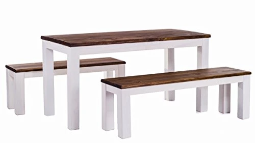 TableChamp Chair Classic Rio Oak Antique White, Set Of 2, Solid Pine Wood Oiled Oil 2 TableChamp Chair Classic Rio Oak Antique White, Set Of 2, Solid Pine Wood Oiled Oil - Image 2