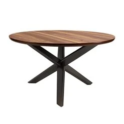 Lexicon Mazey Round Dining Table, Espresso & Natural/Black -Safavieh Furniture 31XHoQdjTVL