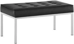 Modway Loft Tufted Button Faux Leather Upholstered Sofa In Silver Tan -Safavieh Furniture 31Xrof46g8L. AC