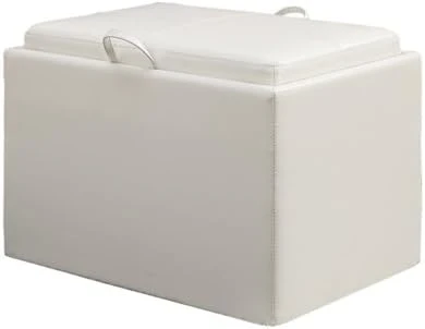 Convenience Concepts Designs4Comfort Accent Storage Ottoman With Reversible Tray, Espresso Faux Leather 22.75 X 15.75 X 16 11 Convenience Concepts Designs4Comfort Accent Storage Ottoman With Reversible Tray, Espresso Faux Leather 22.75 X 15.75 X 16 - Image 11