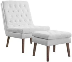 Modway Modify Tufted Modern Lounge Accent Chair And Ottoman Set In Beige -Safavieh Furniture 31YDSpYdwwL. AC