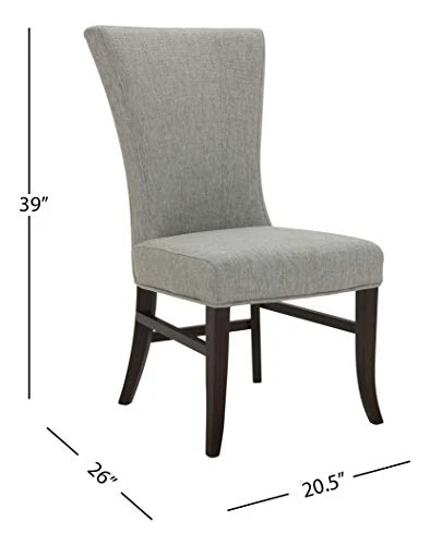 Amazon Brand – Stone & Beam Reinhart Classic Upholstered Dining Chair, 20.5"W, Set Of 2, Light Gray 5 Amazon Brand – Stone & Beam Reinhart Classic Upholstered Dining Chair, 20.5"W, Set Of 2, Light Gray - Image 5