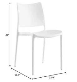 Modway MO- Hipster Contemporary Modern Molded Plastic Stacking, Dining Chair, White -Safavieh Furniture 31YRAx8r0gL