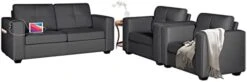 TYBOATLE Modern Living Room Sectional Sofa Sets 2 Piece, 65” W Tufted Mid-Century Loveseat Couch W/ 2 USB Charging Ports And Comfy Accent Arm Chairs For Small Space, Apartment, Office (Dark Grey) -Safavieh Furniture 31YdXPizPSL. AC
