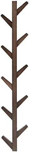 MyGift Wall Mounted Brown Bamboo Hall Tree Coat Rack, Hanging Narrow Hat Rack With 10 Peg Hooks 5 MyGift Wall Mounted Brown Bamboo Hall Tree Coat Rack, Hanging Narrow Hat Rack With 10 Peg Hooks - Image 5