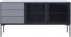 WILLIAMSPACE 46.8" Modern Sideboard Buffet Cabinet With 4 Doors & Adjustable Shelf & Gold Metal Frame, Floor Storage Cabinet, Standing Side Cabinet For Living Room, Hallway, Kitchen - Black&White&Gold -Safavieh Furniture 31ZQGZqZHEL. AC