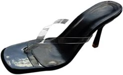 MatureGirl Sandals Women Summer Fashion Summer Women Sandals High Heel Transparent Strap Flip Flops Solid Color Open Toe Pointed Toe Platform Flat Sandals (Beige, 7.5) -Safavieh Furniture 31ZxK6cqRgL. AC 2