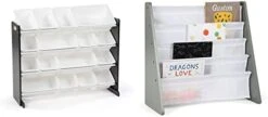 Humble Crew Kids Toy Organizer With 16 Storage Bins, Grey/White -Safavieh Furniture 31a9DpCpBLL. AC