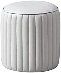 SXNBH Round Home Small Stool Foot Step Up Leather Luxury Stools Sofa Storage Furniture (Color : Beige) -Safavieh Furniture 31aBNSZBL. AC