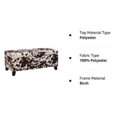 Christopher Knight Home Breanna Storage Ottoman Bench, Milk Cow Print -Safavieh Furniture 31aJfmZB6OL