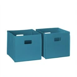 RiverRidge 02-144 Corner Cabinet, White & Folding Bin, Turquoise, 2 Piece -Safavieh Furniture 31aMrhqjzWL