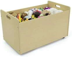 Humble Crew Toy Box With Wheels, Natural (TB234) -Safavieh Furniture 31aOlDocEnL. AC