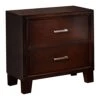 Furniture Of America Sirius Solid Wood 2-Drawer Nightstand In Brown Cherry