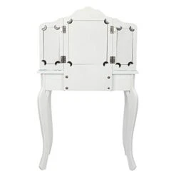 Kcelarec Kids Vanity Table,Vanity Set With Mirror,Makeup Dressing Table With Drawer,Wooden Princess Makeup Table With Stool,Blue Stripe -Safavieh Furniture 31aeCxTWvxL 1