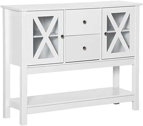 HOMCOM Coffee Bar Cabinet, Sideboard Buffet Cabinet, Kitchen Cabinet With Storage Drawers And Glass Door For Living Room, Entryway, Black 8 HOMCOM Coffee Bar Cabinet, Sideboard Buffet Cabinet, Kitchen Cabinet With Storage Drawers And Glass Door For Living Room, Entryway, Black - Image 8