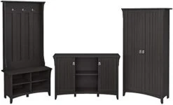 Bush Furniture Salinas Entryway Storage Set With Hall Tree, Shoe Bench And Accent Cabinets In Cape Cod Gray -Safavieh Furniture 31bE47G2GIL. AC