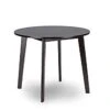 Baxton Studio Debbie Mid-Century Round Dining Table, Dark Brown
