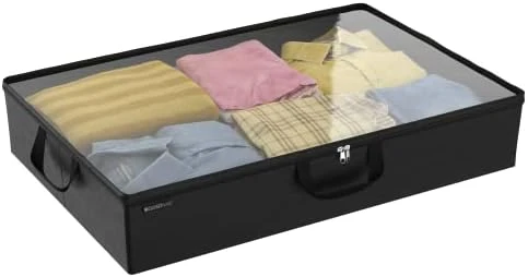 ClosetMaid 4-Shelf Fabric Hanging Closet Organizer With Garment Rod For Shirts, Sweaters, Pants, Hats, Shoes, Purses With Charcoal Black Finish 10 ClosetMaid 4-Shelf Fabric Hanging Closet Organizer With Garment Rod For Shirts, Sweaters, Pants, Hats, Shoes, Purses With Charcoal Black Finish - Image 10