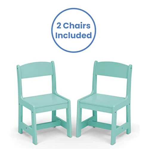 Delta Children MySize Kids Wood Table And Chair Set (2 Chairs Included) - Ideal For Arts & Crafts, Snack Time, Homeschooling, Homework & More - Greenguard Gold Certified, Mint 3 Delta Children MySize Kids Wood Table And Chair Set (2 Chairs Included) - Ideal For Arts & Crafts, Snack Time, Homeschooling, Homework & More - Greenguard Gold Certified, Mint - Image 3