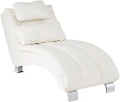 Coaster Furniture Dilleston Chaise White Faux Leather Polyurethane Chrome 550078 15 Coaster Furniture Dilleston Chaise White Faux Leather Polyurethane Chrome 550078 -Safavieh Furniture 31blixmBolL. AC