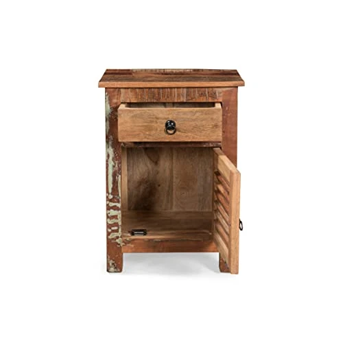 Great Deal Furniture Salome Wooden Side Table With Drawer, Distressed Paint 3 Great Deal Furniture Salome Wooden Side Table With Drawer, Distressed Paint - Image 3