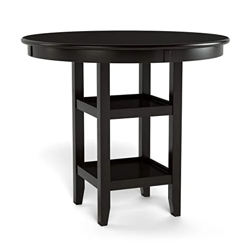 Giantex Round Counter Height Table, 42 Inch Wood Farmhouse Kitchen Table With 2-Storage Shelf, 2-Tier Modern Vintage Dining Room Table With Anti-Slip Foot Pads, Kitchen & Dining Room Furniture Table 1 Giantex Round Counter Height Table, 42 Inch Wood Farmhouse Kitchen Table With 2-Storage Shelf, 2-Tier Modern Vintage Dining Room Table With Anti-Slip Foot Pads, Kitchen & Dining Room Furniture Table